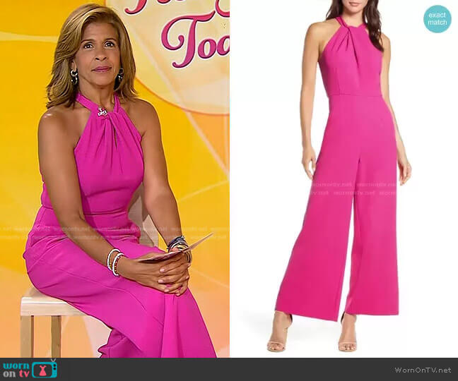 WornOnTV: Hoda’s pink halter neck jumpsuit on Today | Hoda Kotb ...