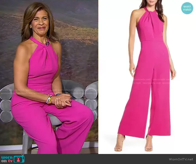 WornOnTV: Hoda’s pink halter neck jumpsuit on Today | Hoda Kotb ...