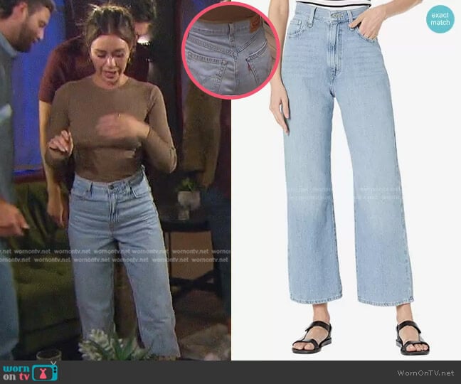 Levi's High-Waisted Straight Jeans in a Pinch worn by Gabriela Windey on The Bachelorette