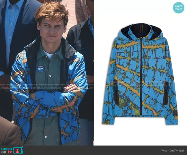PS Paul Smith Hooded Print Track Jacket worn by Michael (Moses Storm) on Everythings Trash