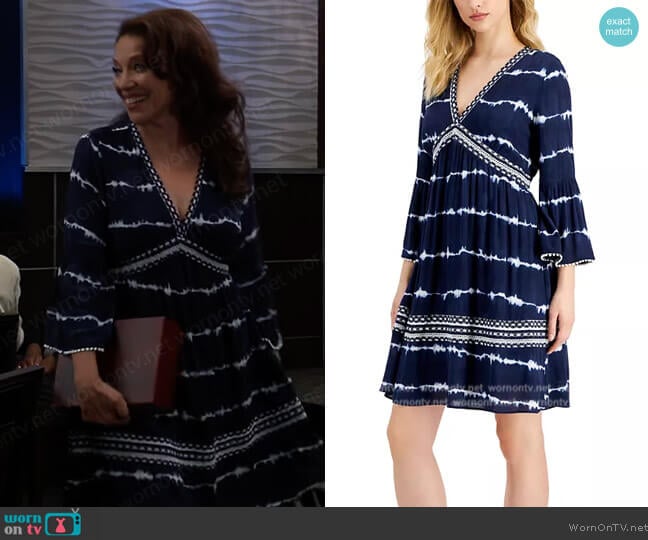 INC International Concepts Tie-Dyed Dress worn by Liesl Obrecht (Kathleen Gati) on General Hospital