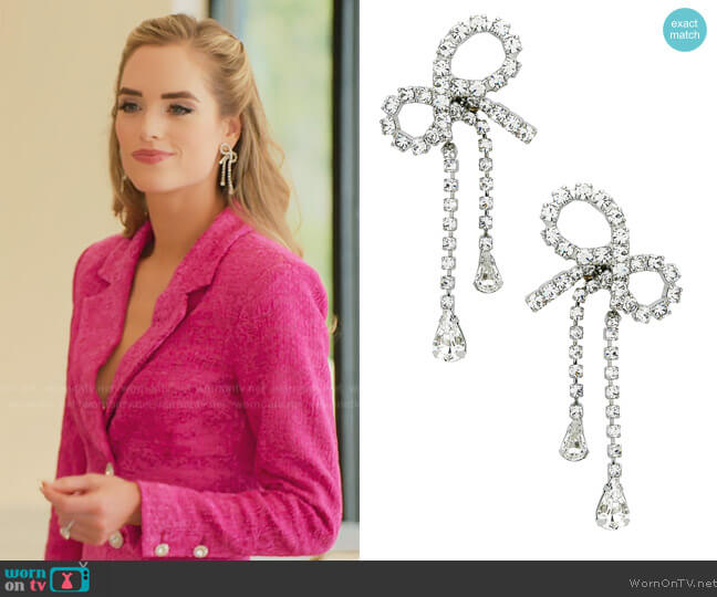 Mirabelle crystal drop earrings by Jennifer Behr worn by Alexandra Jarvis (Alexandra Jarvis) on Selling the OC