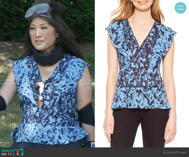 Parker Kata Blouse worn by Juju Chang on Good Morning America