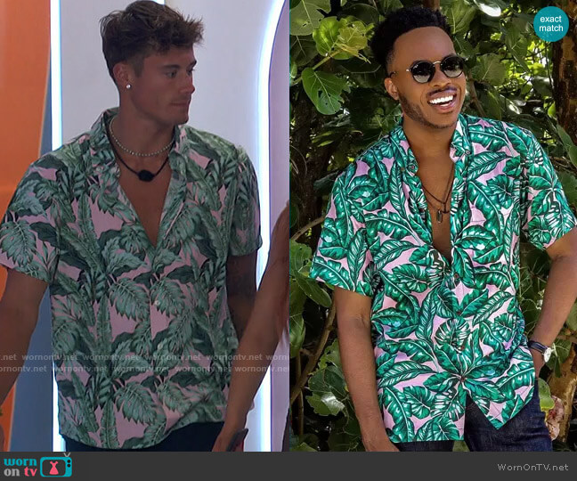 Kenny Flowers The Fronds With Benefits Shirt worn by Isaiah Campbell on Love Island USA