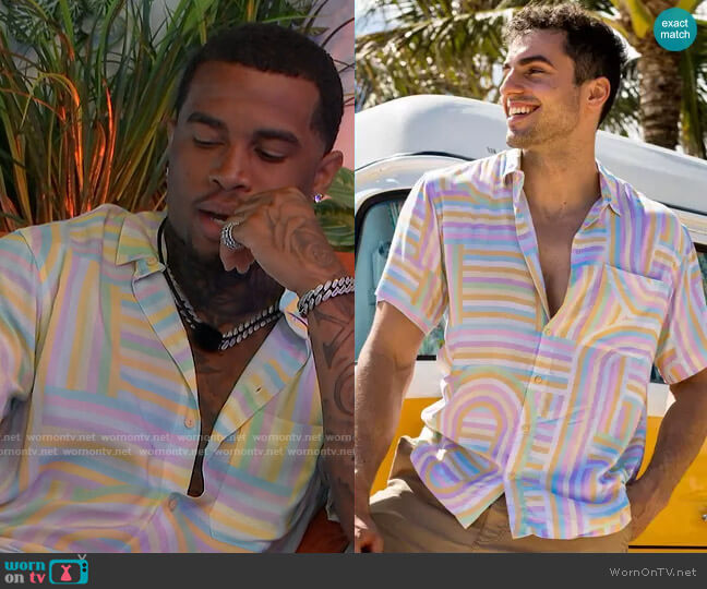 Kenny Flowers The North Shore Shirt worn by Jeff Christian Jr on Love Island USA