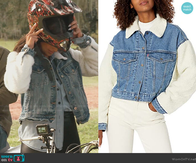 Levis Cropped Loose Winter Sleeve Jacket worn by Leva Bonaparte on Southern Charm