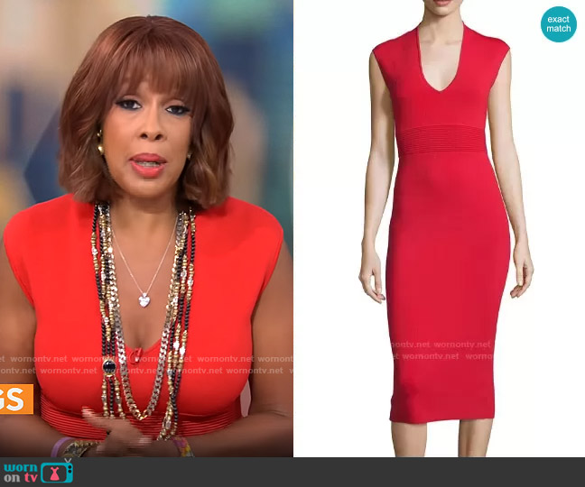 WornOnTV: Gayle King’s red v-neck sheath dress on CBS Mornings | Gayle ...