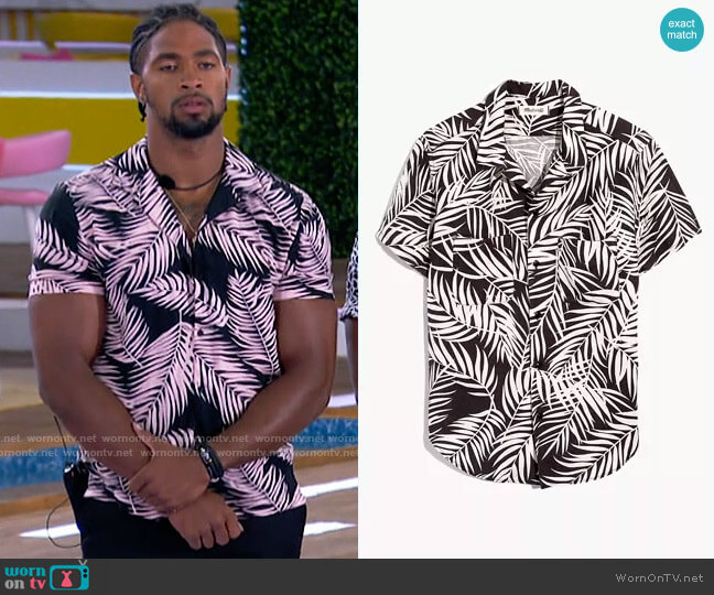 WornOnTV: Jesse’s leaf print shirt on Love Island USA | Jesse Bray ...