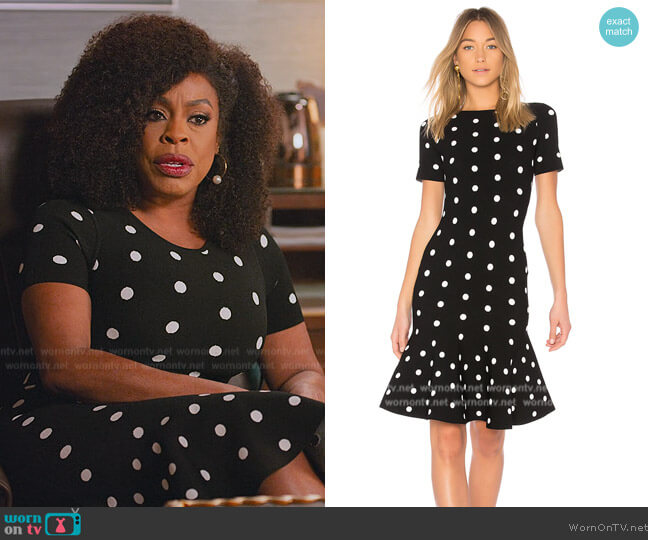 Milly Polka Dot Mermaid Dress worn by  Niecy Nash ( Niecy Nash) on Never Have I Ever