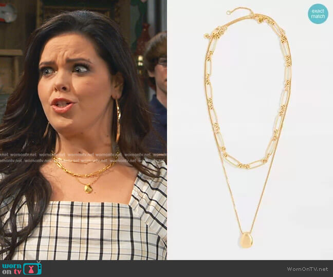 Madewell Muse Pendant Necklace Set worn by Lou Hockhauser (Miranda May) on Bunkd