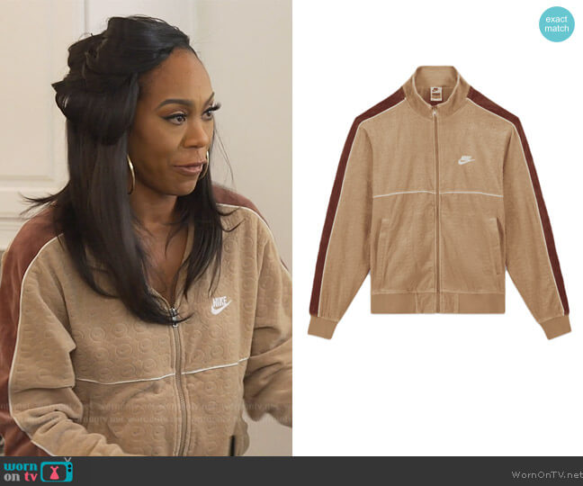 Nike x Supreme Velour Track Jacket worn by Sanya Richards-Ross on The Real Housewives of Atlanta