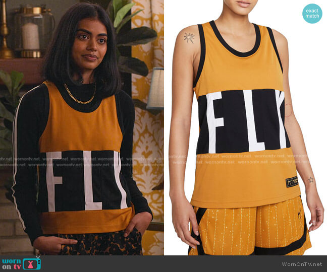 Nike Dri-FIT Swoosh Fly Basketball Jersey worn by Aneesa (Megan Suri) on Never Have I Ever