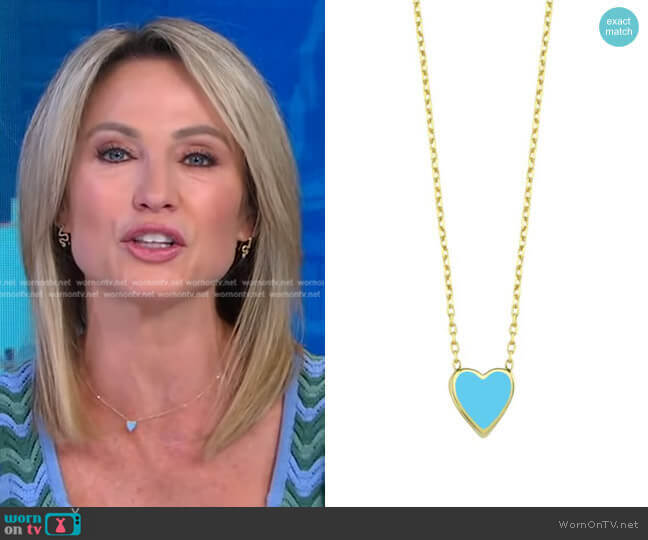 Ragen One Love Necklace in Blue worn by Amy Robach on Good Morning America