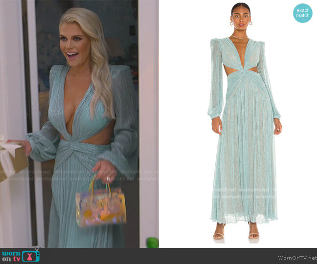 PatBO Lurex Cutout Gown worn by Madison LeCroy on Southern Charm