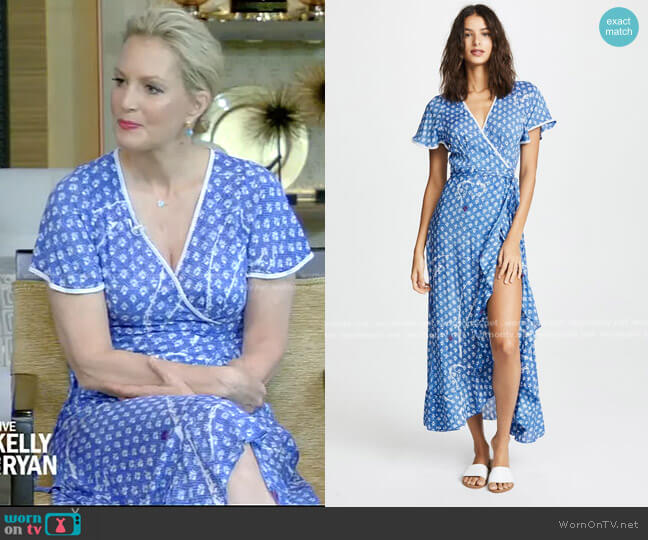 Poupette St. Barth Joe Wrap Dress worn by Ali Wentworth on Live with Kelly and Mark