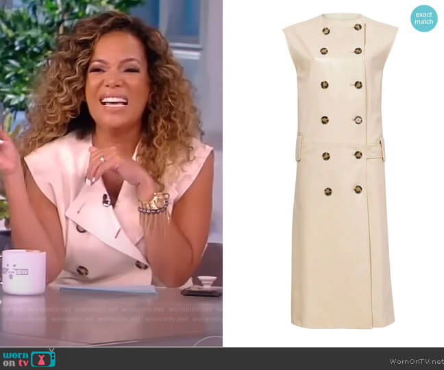 Double-breasted Leather Dress by Proenza Schouler worn by Sunny Hostin on The View