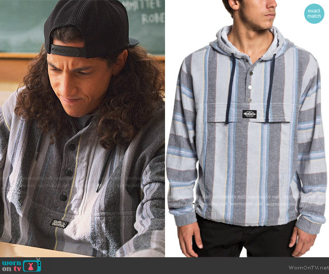 Quiksilver Neo Blue Flannel Hoodie worn by (Benjamin Norris) on Never Have I Ever