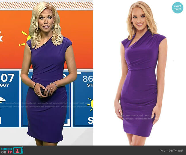 Rachel Allan Asymmetric Bodycon Short Dress worn by Krystle Henderson on Today