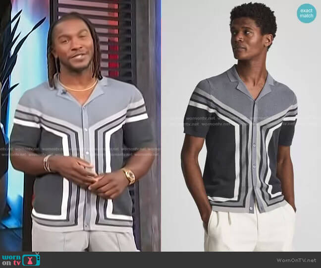 WornOnTV: Scott’s grey colorblock knit shirt on Access Hollywood ...