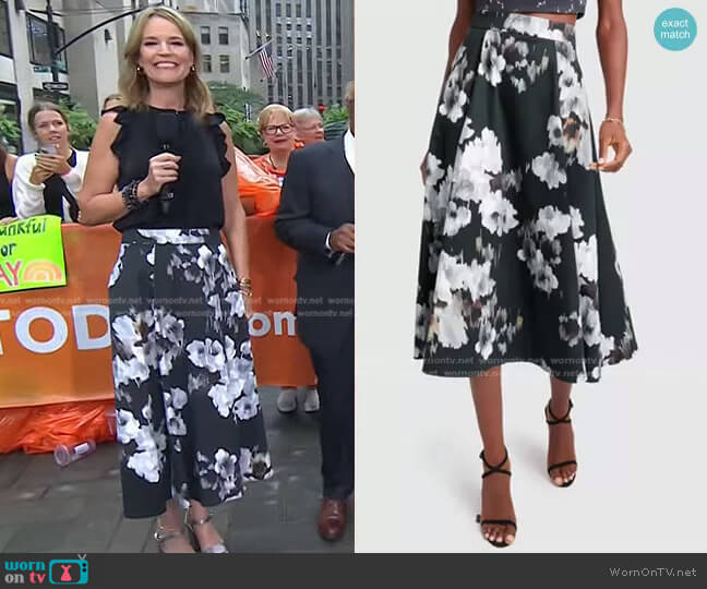 G. Label Rigby Circle Skirt worn by Savannah Guthrie on Today