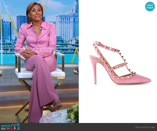 Valentino Rockstud pumps worn by Robin Roberts on Good Morning America