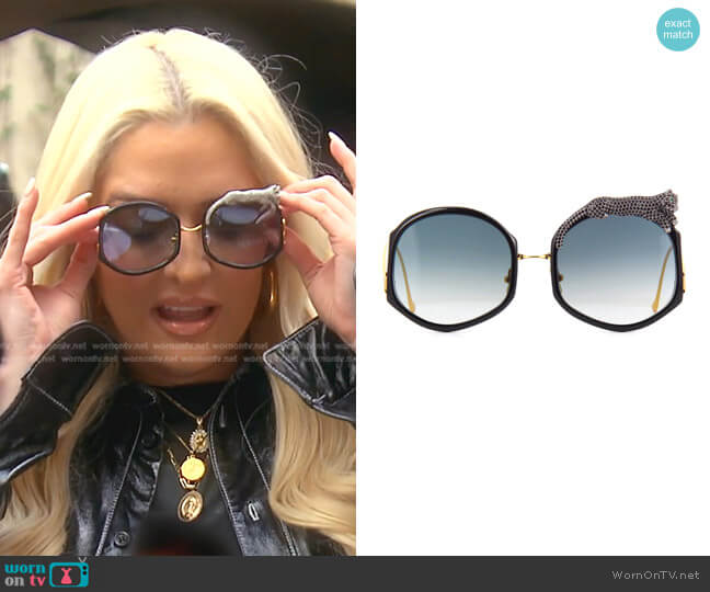 Anna-Karin Karlsson Rose Et Le Reve Sunglasses worn by Erika Jayne on The Real Housewives of Beverly Hills