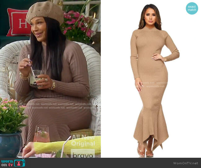 Sheree Elizabeth Mermaid Knit Dress worn by Sheree Zampino on The Real Housewives of Beverly Hills