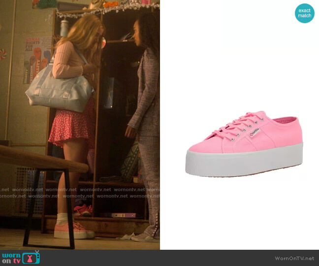 Superga Platform Sneakers in Hot Pink worn by Kelly Beasley (Mallory Bechtel) on Pretty Little Liars Original Sin