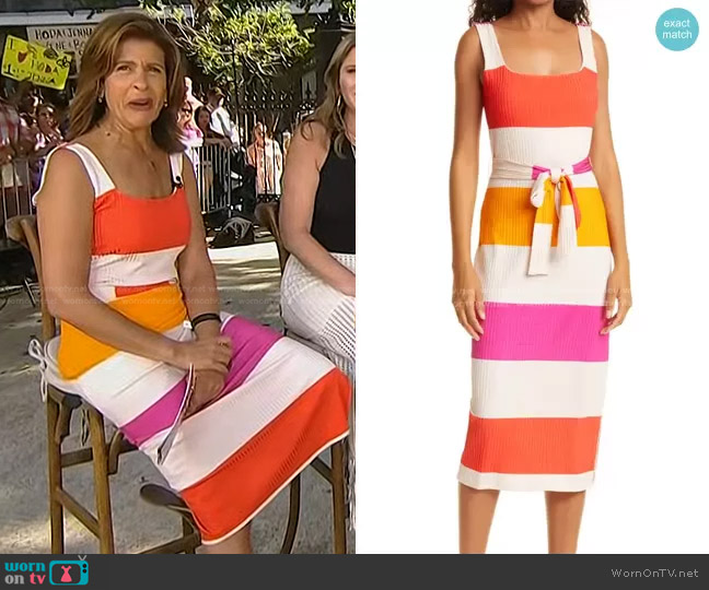 Ted Baker Rib Jersey Tie Waist Midi Dress worn by Hoda Kotb on Today