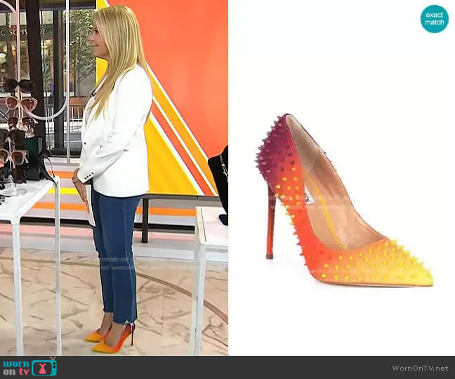 Steve Madden Vala-S Multicolored Studded Pumps worn by Jill Martin on Today