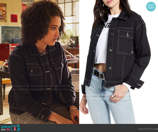 Vans In the Know Canvas Jacket worn by Fabiola Torres (Lee Rodriguez) on Never Have I Ever
