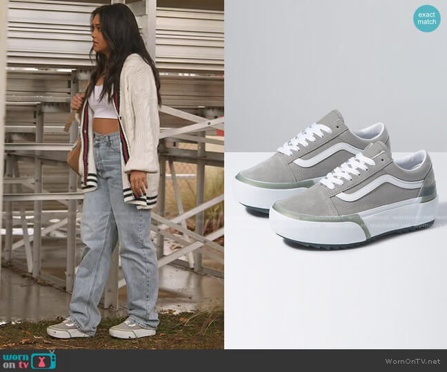 Vans Old Skool Stacked Sneakers worn by Haley Garcia (Alex Felix) on Never Have I Ever