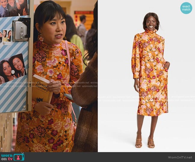 Who What Wear  Floral Print Dress worn by Eleanor Wong (Ramona Young) on Never Have I Ever