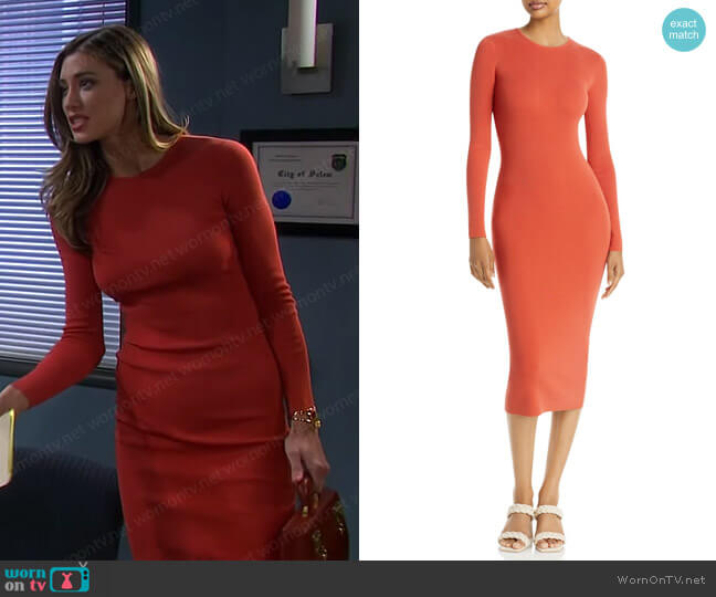 A.L.C. Conley Cutout Midi Dress worn by Sloan Peterson (Jessica Serfaty) on Days of our Lives
