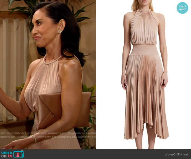 A.L.C. Renzo II Dress in Bella worn by Li Finnegan (Naomi Matsuda) on The Bold and the Beautiful