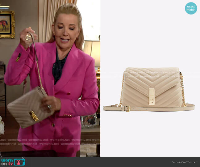 Aldo Varmo Bag worn by Nikki Reed Newman (Melody Thomas-Scott) on The Young and the Restless