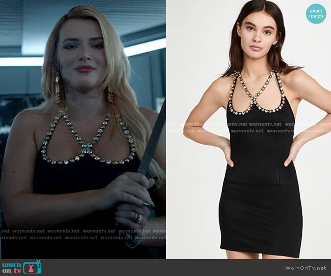 Area Crystal Heart Halter Dress worn by Marci (Bella Thorne) on American Horror Stories