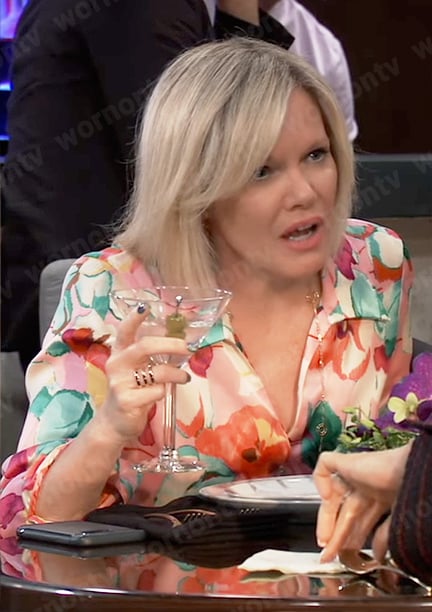 Ava’s floral print blouse on General Hospital