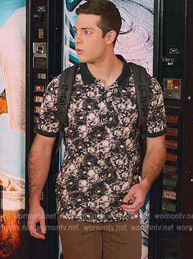 Ben's floral print polo on Never Have I Ever