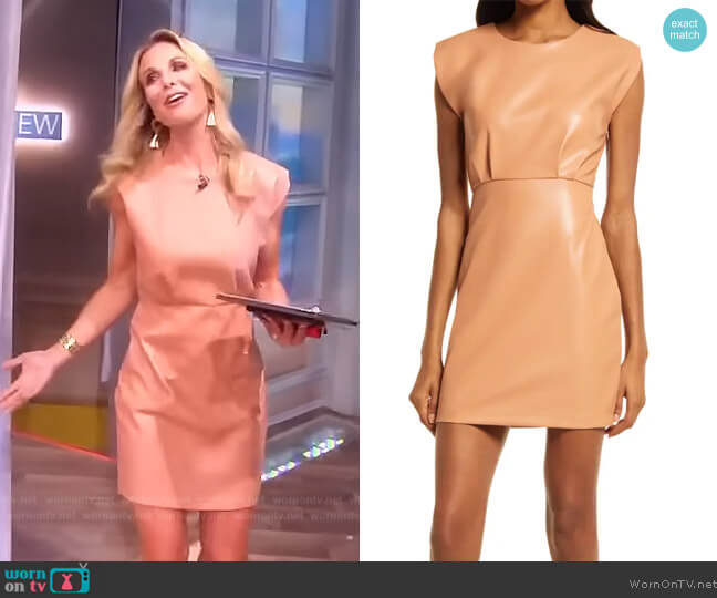 Bishop + Young Hayden Faux Leather Minidress worn by Elisabeth Hasselbeck on The View