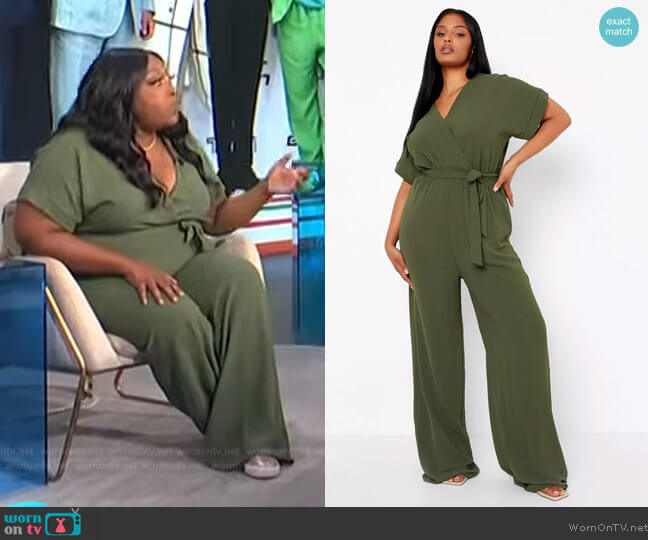 WornOnTV: Loni’s green tie waist jumpsuit on E! News Daily Pop | Loni ...