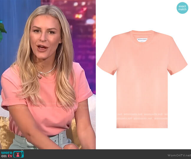 Bottega Veneta Crew Neck Tee worn by Morgan Stewart on E! News