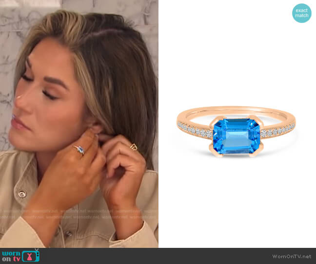 Brevani Diamond & Topaz Ring worn by Rachel Recchia on The Bachelorette