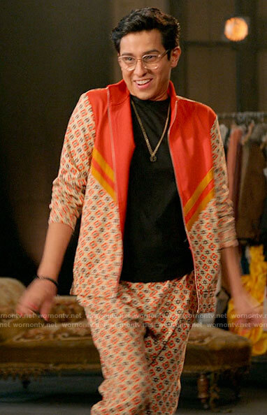 Carlos’s floral track suit on High School Musical The Musical The Series