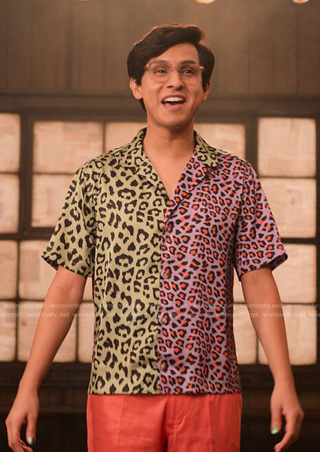 Carlos's colorblock leopard shirt on High School Musical The Musical The Series