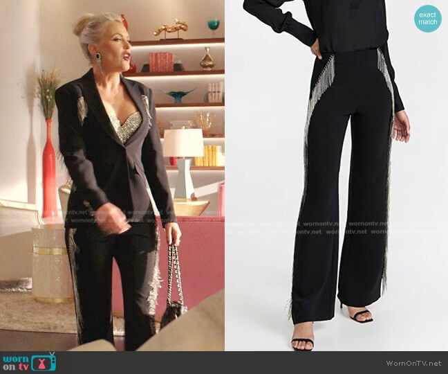 Cinq a Sept Remy Pants worn by Alexis Carrington (Elaine Hendrix) on Dynasty