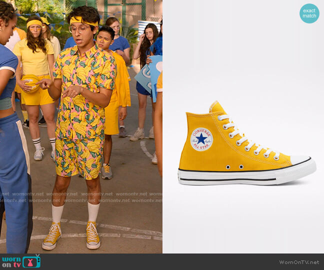 Converse Chuck Taylor All Star Classic in Lemon Chrome worn by Carlos Rodriguez (Frankie A. Rodriguez) on High School Musical The Musical The Series