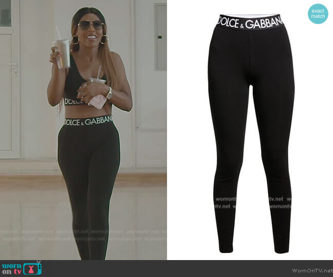 Lesa's Versace sports bra and leggings on The Real Housewives of Dubai