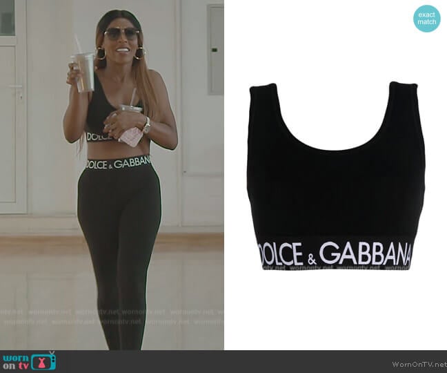WornOnTV: Caroline's black logo print leggings and sports bra on The Real  Housewives of Dubai, Caroline Brooks
