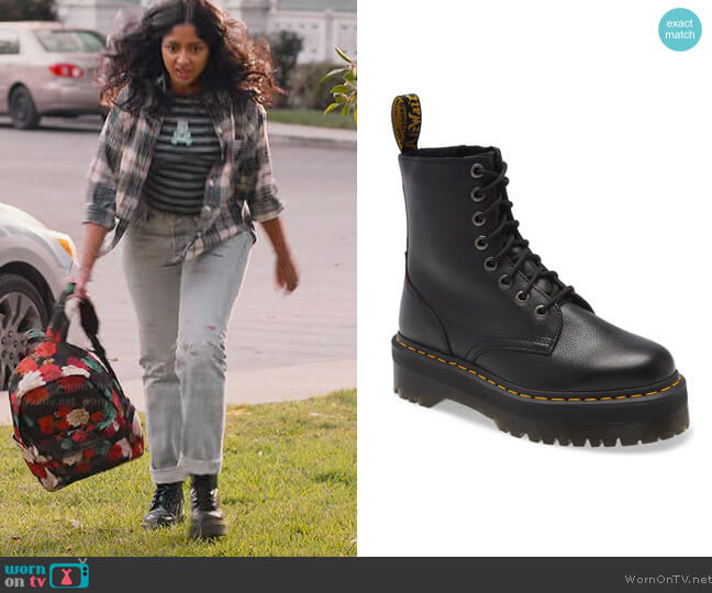 Dr Martens Jadon Pisa Platform Boot worn by Devi Vishwakumar (Maitreyi Ramakrishnan) on Never Have I Ever